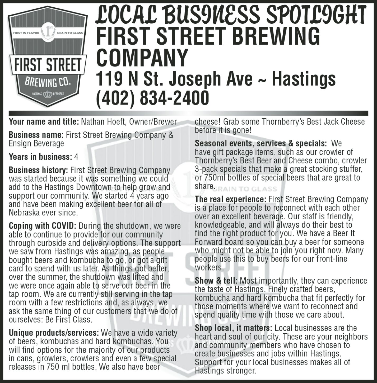 First Street Brewing
